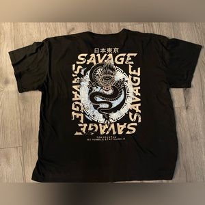 2 Monkeys “Savage” Mens T-shirt Tokyo Japan Size 2XL‎